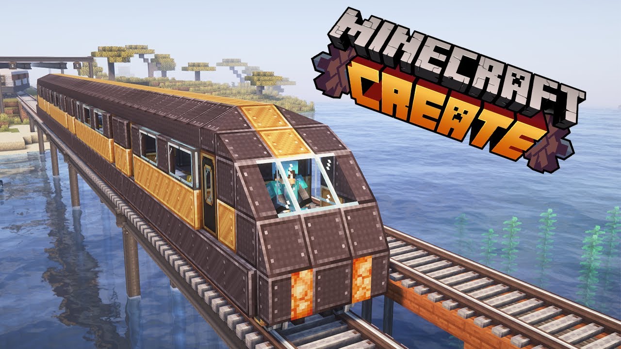 I Built a High Speed Train in my 20,000 Day Create Survival World