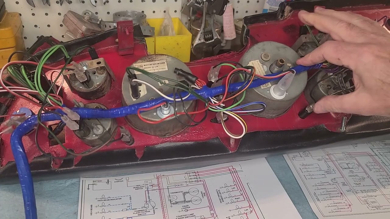 1977 MGB Dash wiring sub harness installation