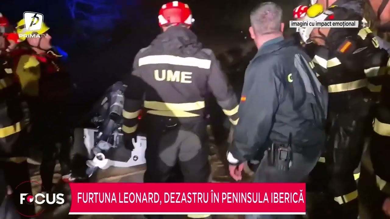 Prăpăd în Spania şi Portugalia din cauza furtunii Leonard. Imagini greu de privit