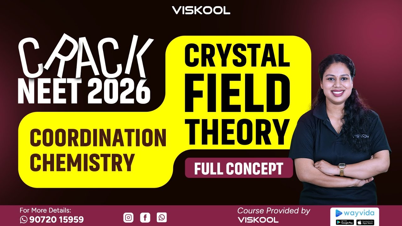 Crack NEET 2026 | Coordination Chemistry: Crystal Field Theory (Full Concept)