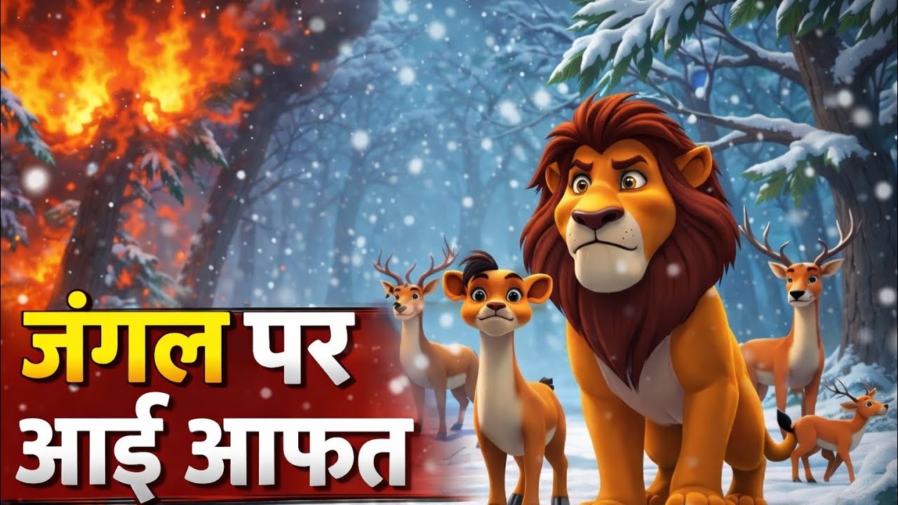 जंगल पर आई आफत। मौसम का कहर। हिंदी कहानी