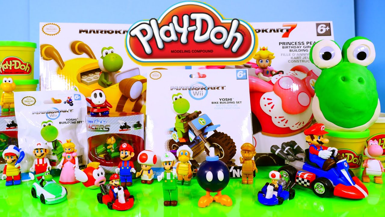 Play Doh Yoshi Egg Super Mario Toys Collection K'nex Mario Kart Builders By Disney Cars Toy Club