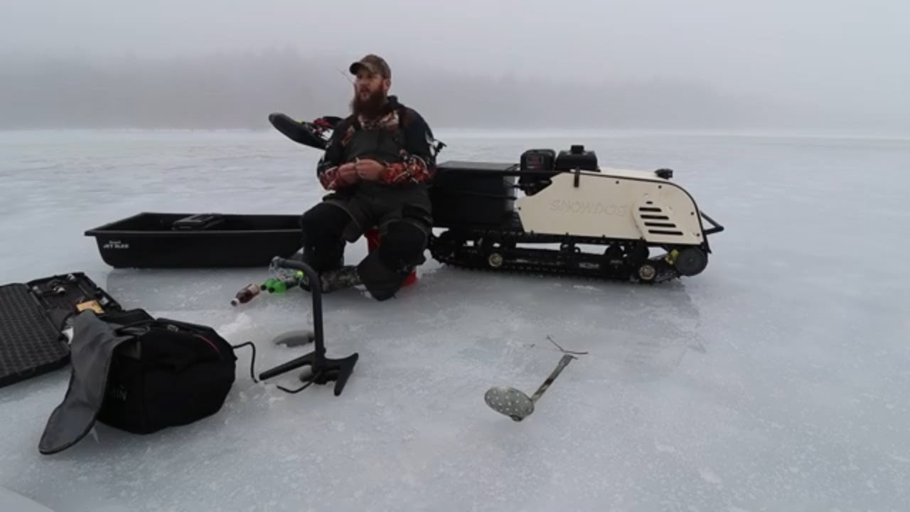 Подледная рыбалка в Адирондаках (с использованием лебедки Snowdog B13 Long Track)