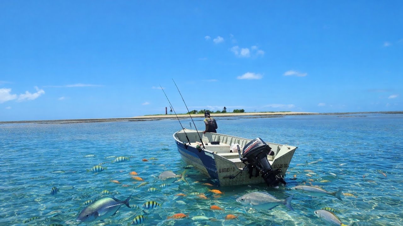 Paramos o barco no nada e encontramos o PARAÍSO DOS PEIXES