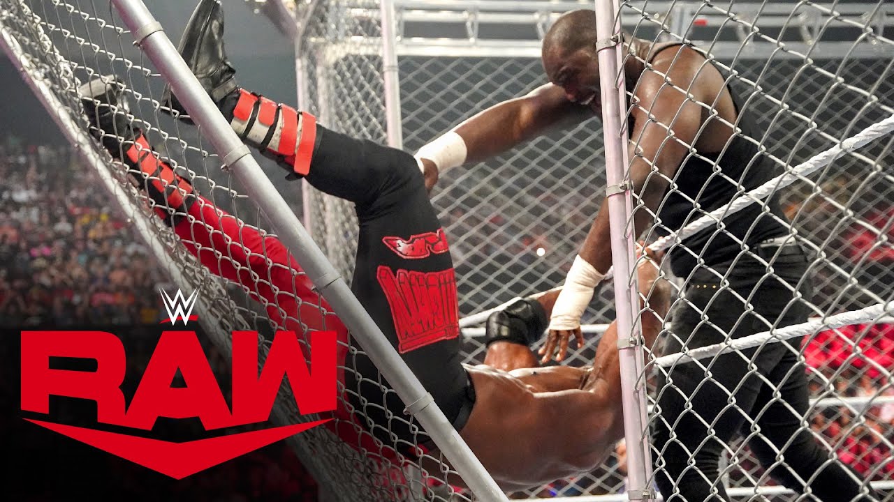 Бобби Лэшли против Омоса – матч в стальной клетке: Raw, 16 мая 2022 г.