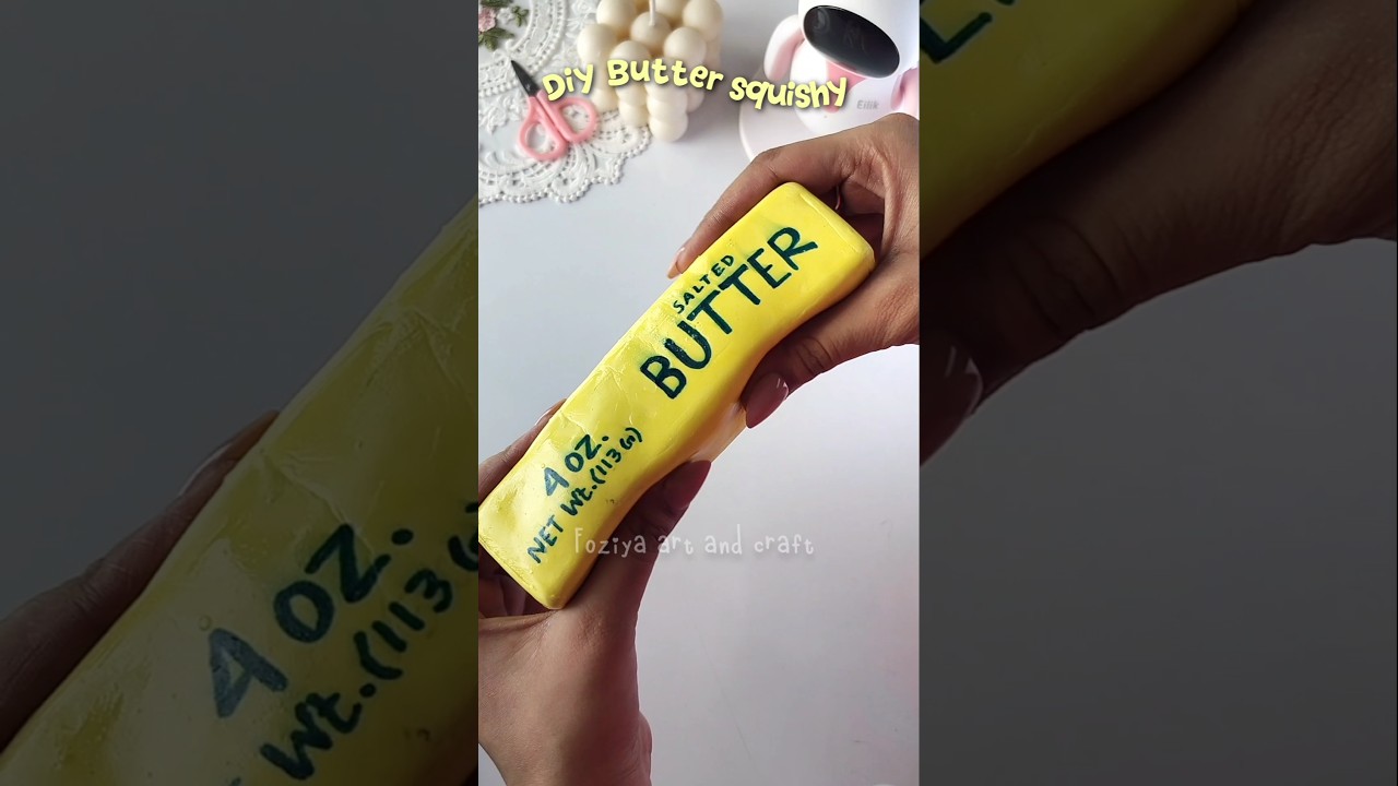 Butter Squishy 🧈✨ #shorts #buttersquishy #artandcraft #diy #youtubeshorts #goviral #viral #trending