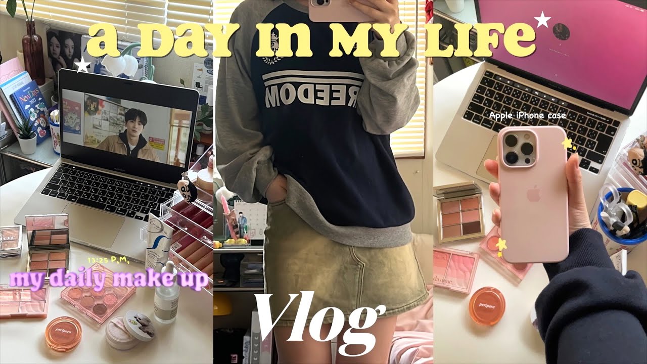 \VLOG/高校生のリアルな1週間に密着/学校と仕事を頑張る週,毎日メイク紹介,自分磨きを頑張る日常