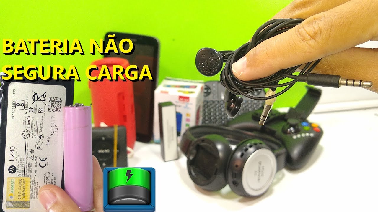 BATERIA NÃO SEGURA CARGA - FONE BLUETOOTH TROCAR BATERIA, DICA CONSERTO DE FONE P2 E FAZER MICROFONE