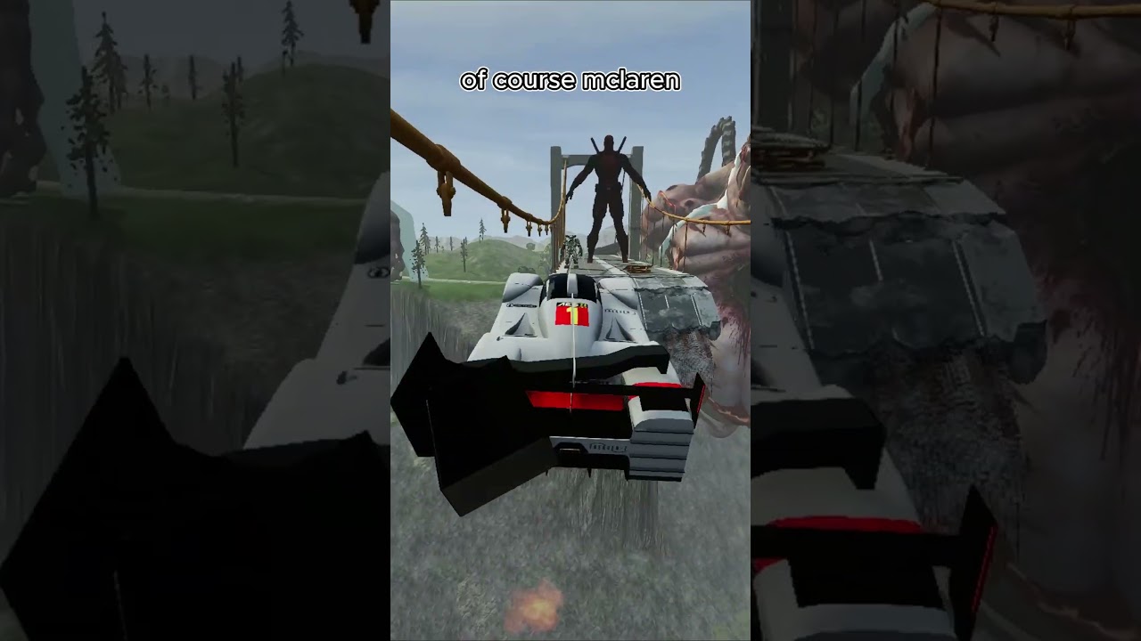 McLaren vs Batmobile 🚗 Epic Car Crashes in BeamNG.drive #beamng  #beamngdrive #games