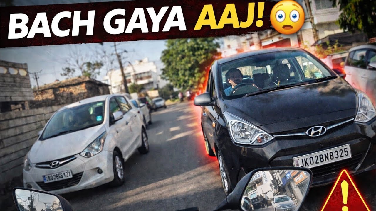Aaj Sach Mein Bach Gaya! 😳 | Narrow Road Pe Almost Accident | Nagrota Ride Gone Wrong #r15v4 