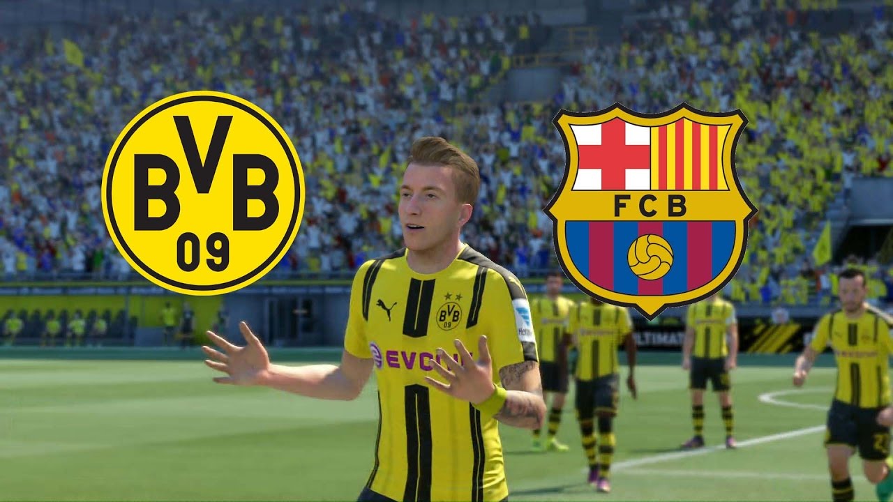 FIFA 17 - Borussia Dortmund  vs FC Barcelona - Gameplay Pedido por Inscritos - Dificuldade Lendária