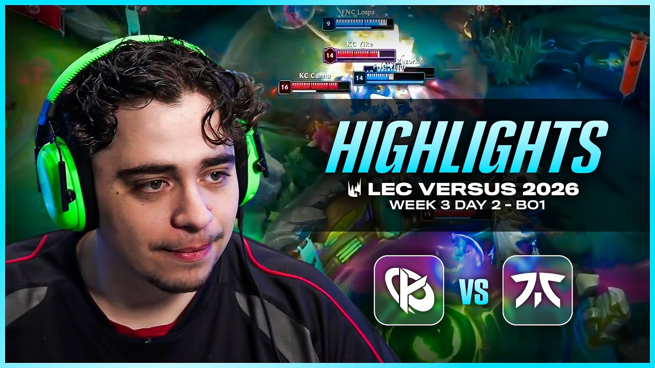 KC vs FNC Highlights | Vladi affronte son ancienne &eacute;quipe ! (LEC Versus 2026)
