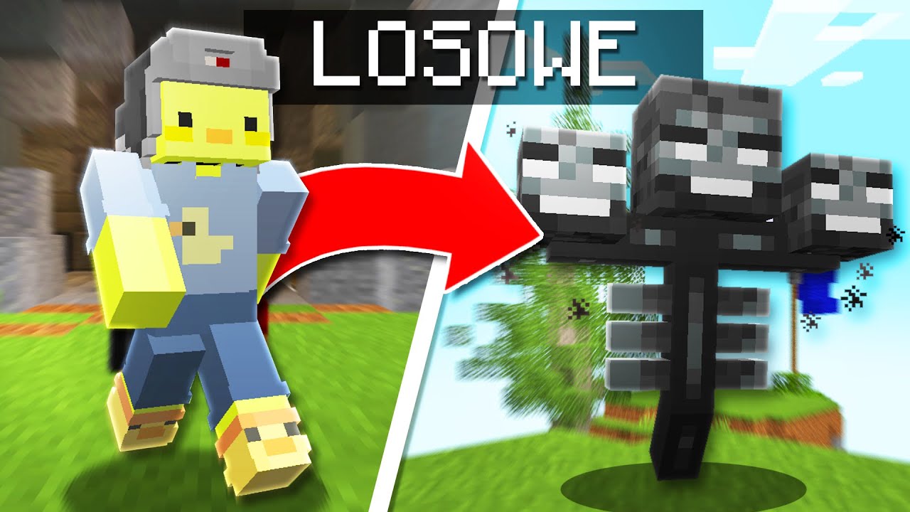 BEDWARS ale JEŚLI ZGINĘ to JESTEM LOSOWYM MOBEM!