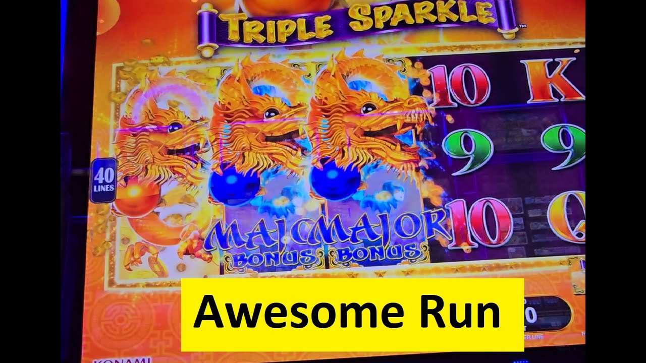 Super Big Win on Imperial Wealth Triple Sparkle Slot! Konami Game