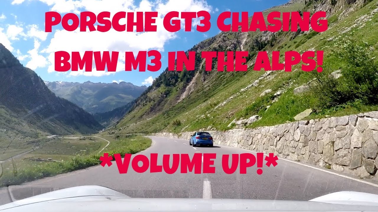 Porsche GT3 991 chasing BMW F80 M3 in the Alps *VOLUME ON!*