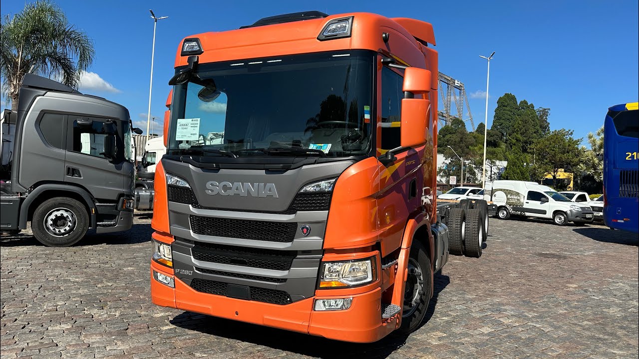 CONHEÇA O LANÇAMENTO DA SCANIA P280 COM 13 MARCHAS LARANJA HORIZONTES