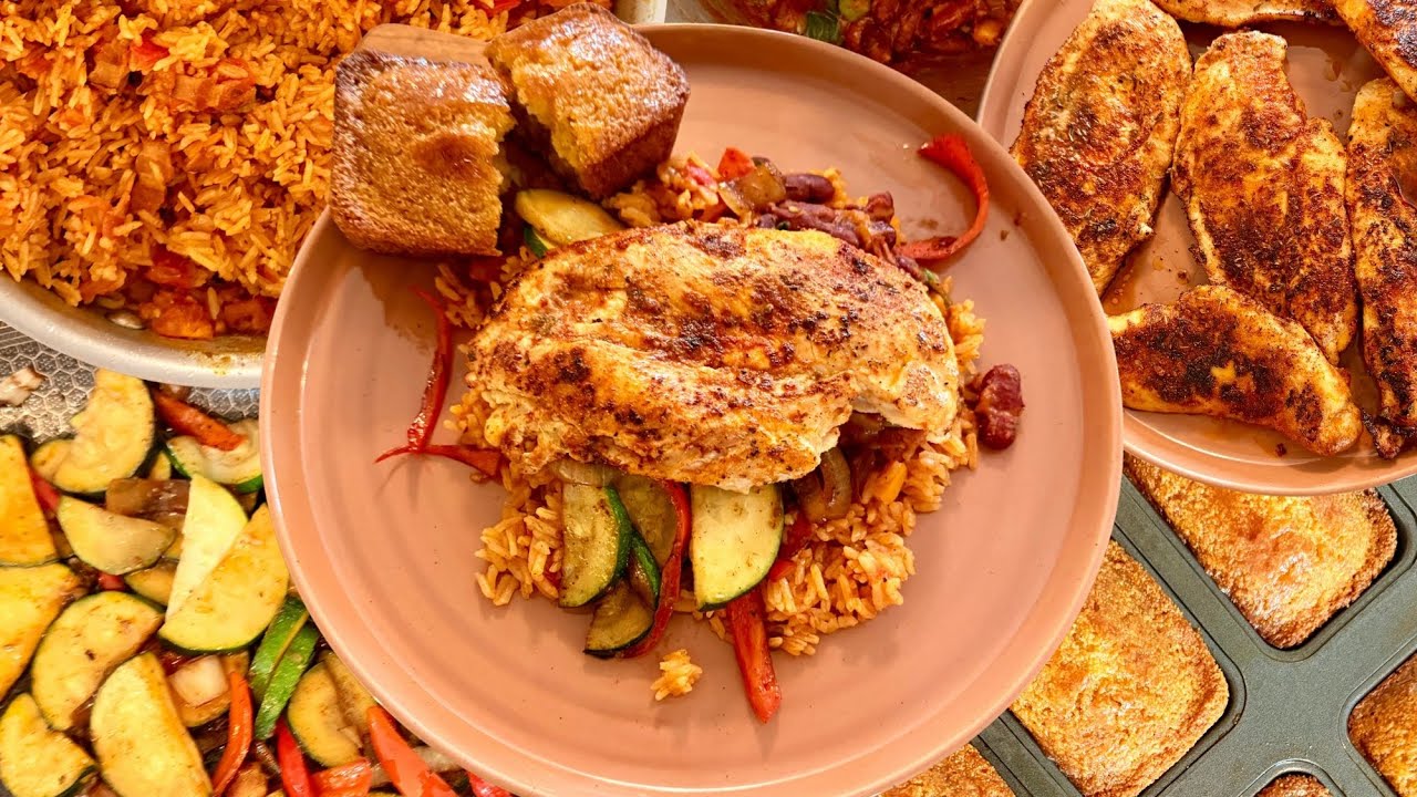 Flavor-Packed Cajun Chicken Rice Bowl + Honey Butter Cornbread Recipe  