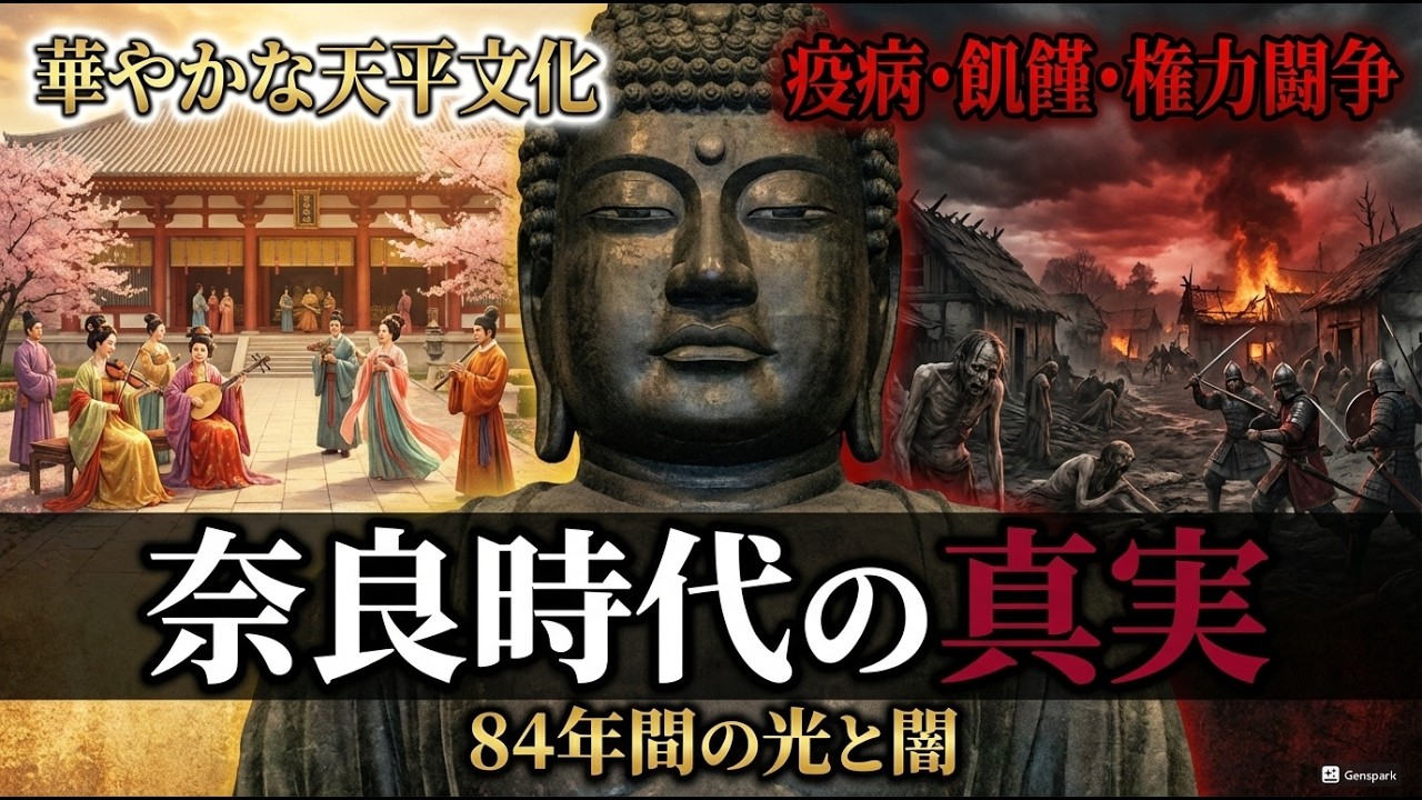 【実写化】10分でわかる奈良時代 華やかな天平文化の裏側。疫病・飢饉・権力闘争に揺れた奈良時代の真実　#奈良時代 #日本史 #古代史 #東大寺 #大仏 #聖武天皇