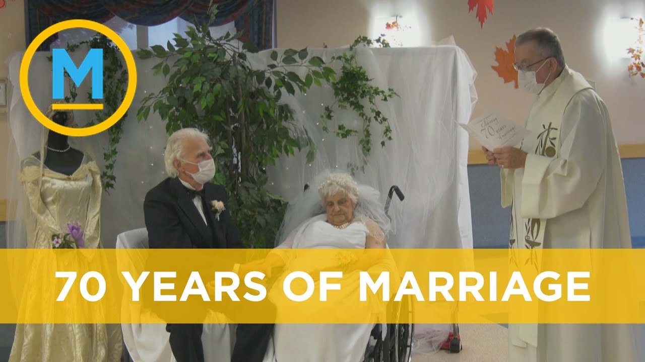 Elderly couple celebrates 70 years of marriage with new wedding ceremony | Your Morning