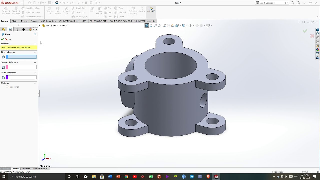 Solidworks Design Tutorial - Butterfly Valve - #PART 1 Body
