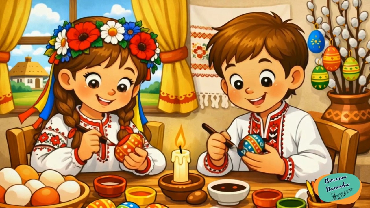 Пісня “Я малюю писанку” Сл. С.Намолова, озв.ШІ