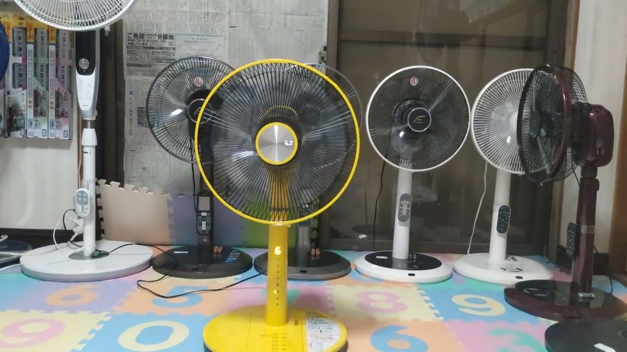 おしゃれな黄色カラーの扇風機、おおたけ30cm羽根フルリモコンリビング扇風機。