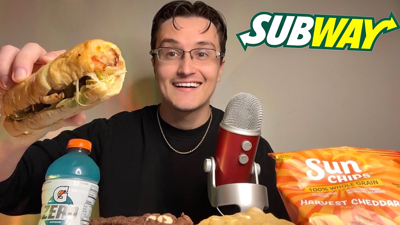 ASMR | NEW Subway Sandwich & Chips Mukang 🥪💤 (eating sounds)