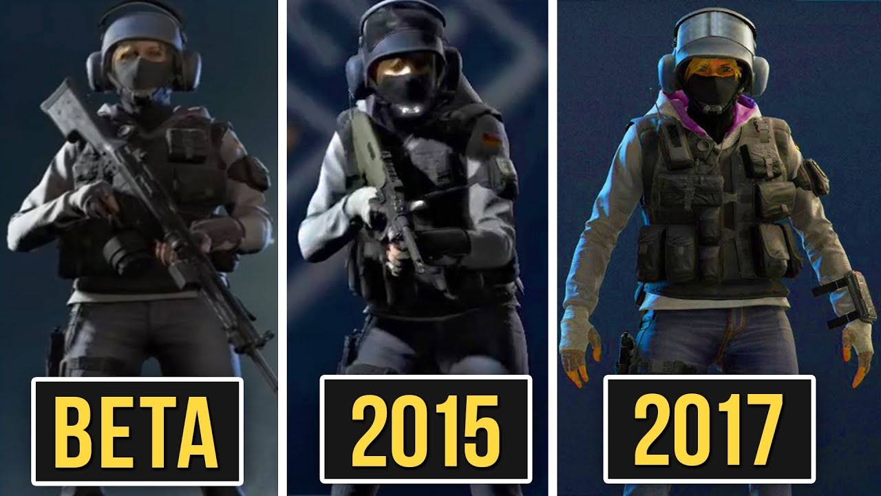 BETA vs 2015 vs 2017 - Rainbow Six Siege Comparison Menu (Operators, Rank Icons and More) EVOLUTION