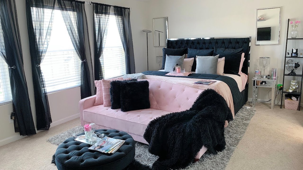 dw's Ambiance | Master Bedroom | Black, Pink & Silver  | Bedroom Tour ft. California Design Den