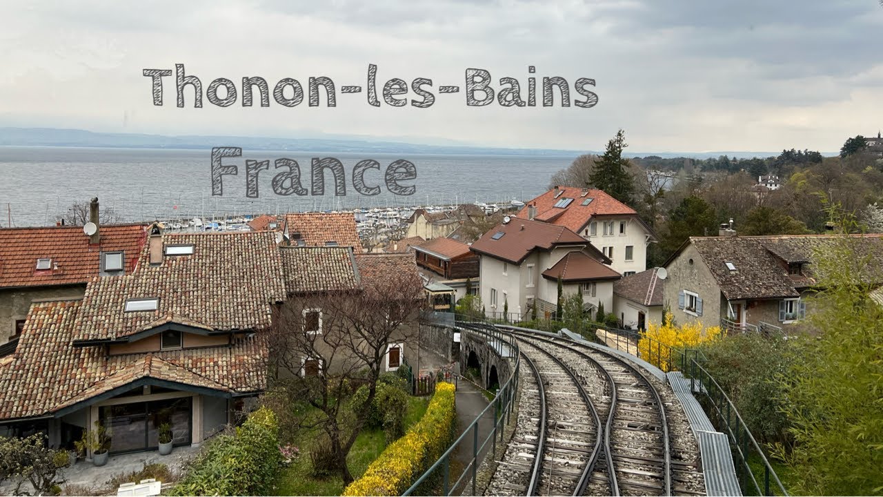 Thonon-les-Bains, a french  town along the Léman Lake, France