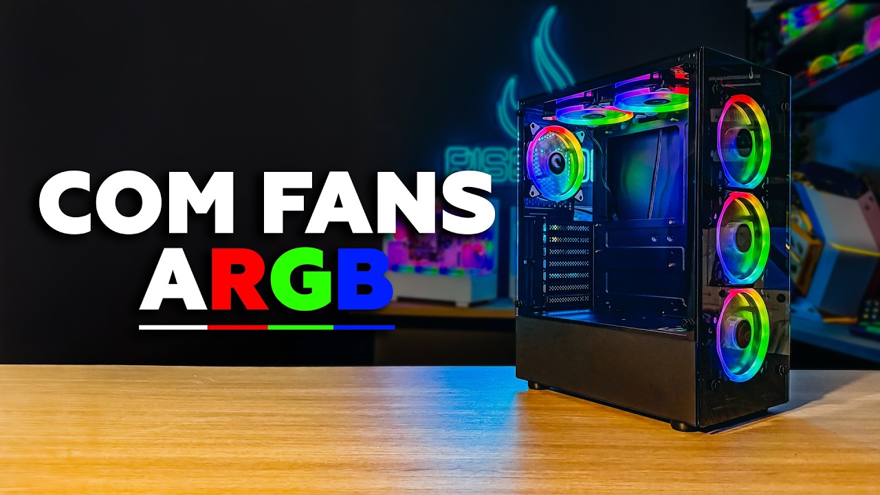 GABINETE GAMER GLASS O6X COM FANS ARGB DA RISE MODE!