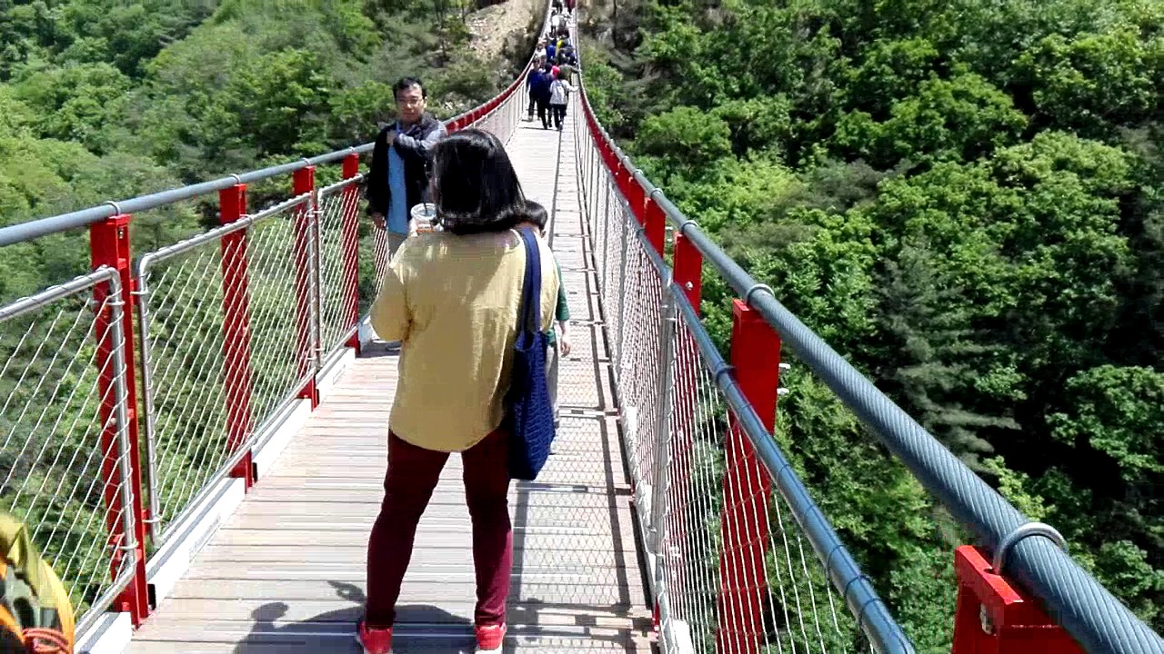South Korean Gamaksan Mt. suspension bridge