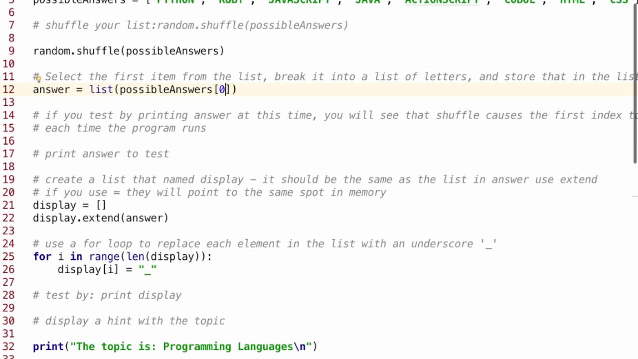 Python: Simple Hangman