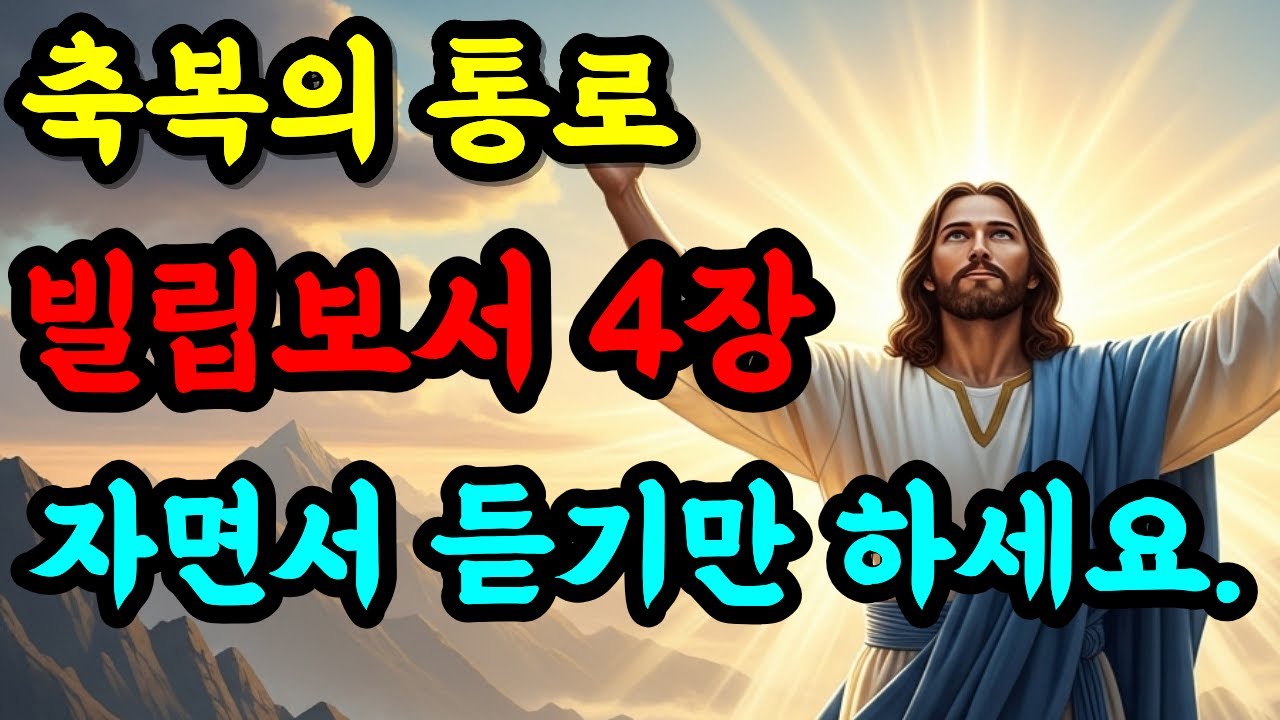 축복의 통로가 되는 빌립보서 4장 자면서 듣기만 하세요.성경말씀|기도생활|말씀묵상