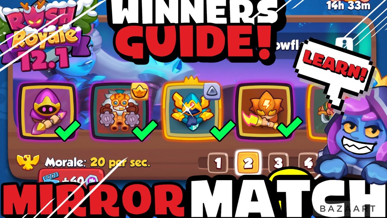 WIN MIRROR MATCH EVERY TIME! *BEST STRATEGIES* IN RUSH ROYALE