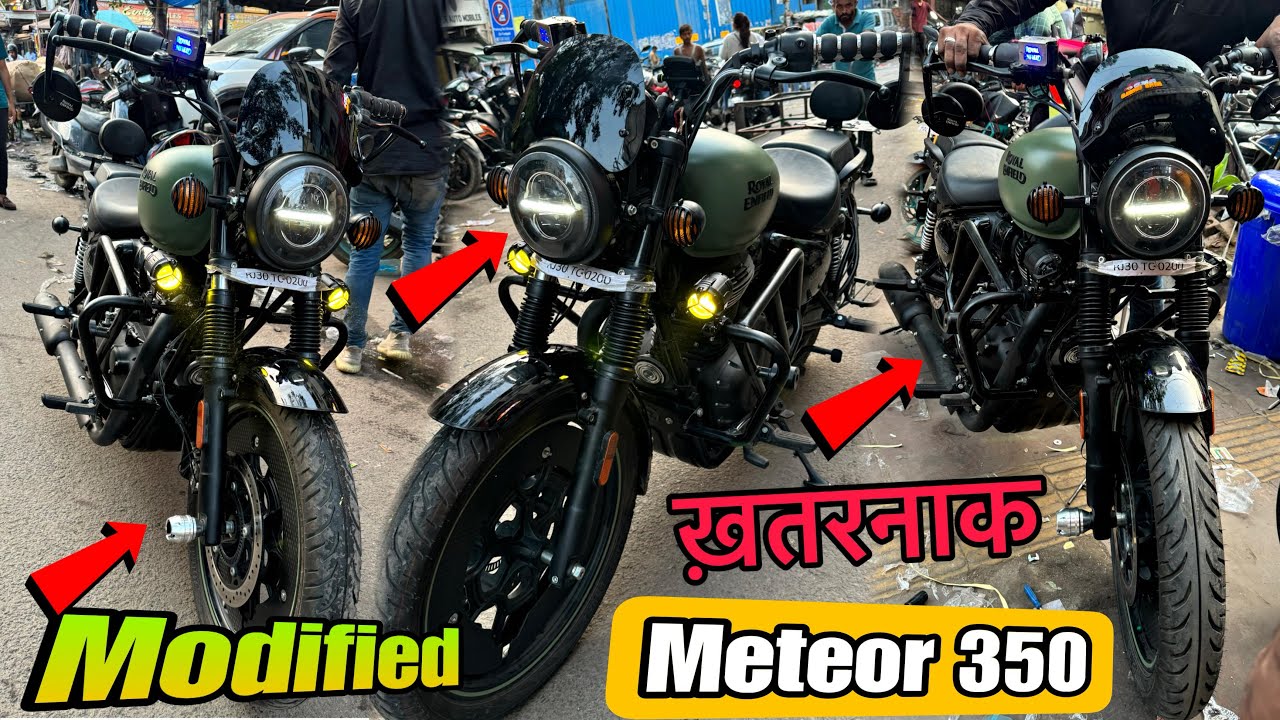 meteor 350 modification accessories !! meteor 350 leg Guard | Meteor modified ‼️