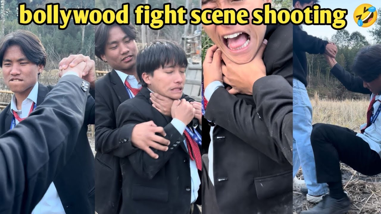 Bollywood fight scene shooting🤣