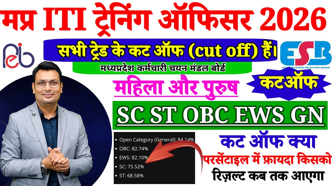 MP ITI TO CUT OFF 2026 | MP ITI TO CUT OFF | MP ITI TO EXPECTED CUT OFF ALL TRAD ALL CATEGORY WISE 