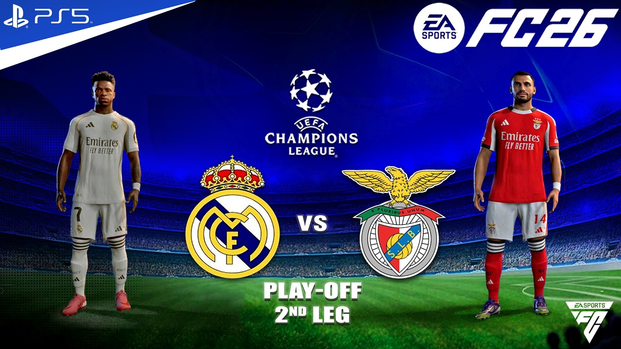 FC 26 - Real Madrid vs Benfica - Play OFF 2nd Leg - Champions League 2025/26 | PS5™ 4K HDR