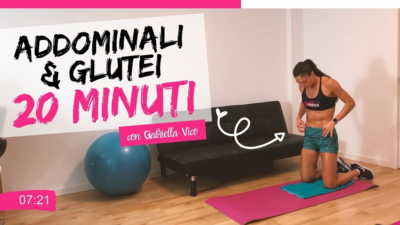 Addominali e glutei a casa con esercizi senza attrezzi - Allenamento a casa