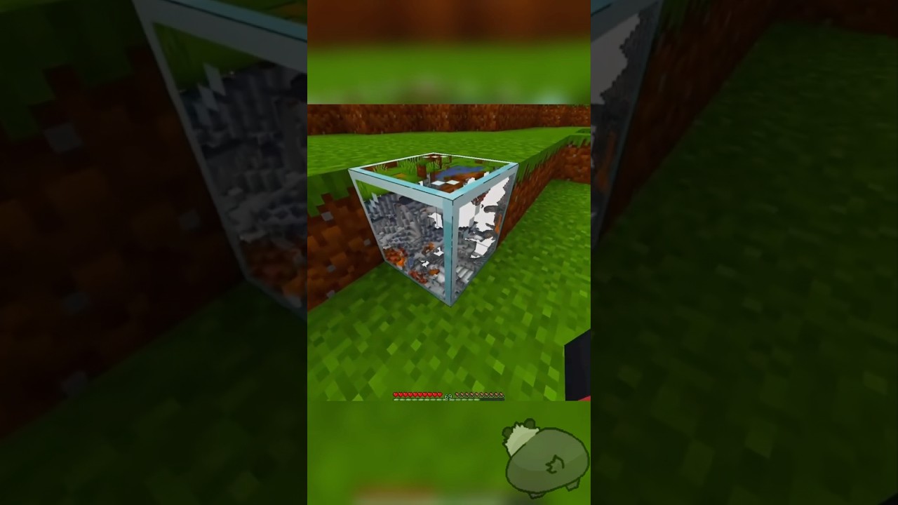 X-RAY GLASS IN MINECRAFT 👀🧐 #shorts #minecraft