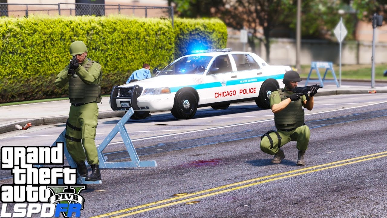 GTA 5 LSPDFR Mod 334 | Chicago Police Department First Person View Patrol | Attacked Police Station