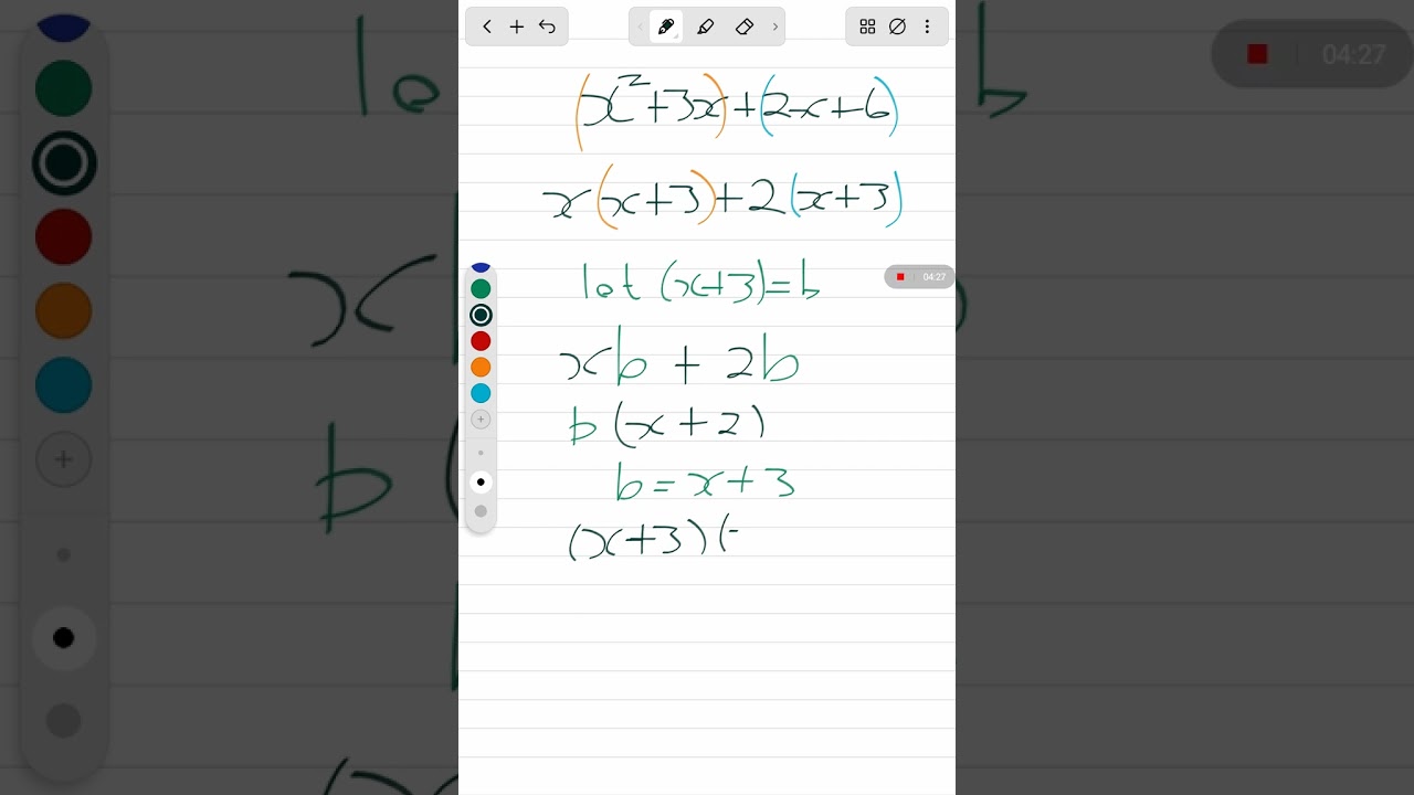 Factoring by grouping 2.