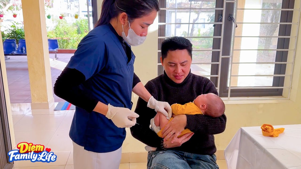 Baby Banh Bao's reaction to receiving vaccinations at 2 months old