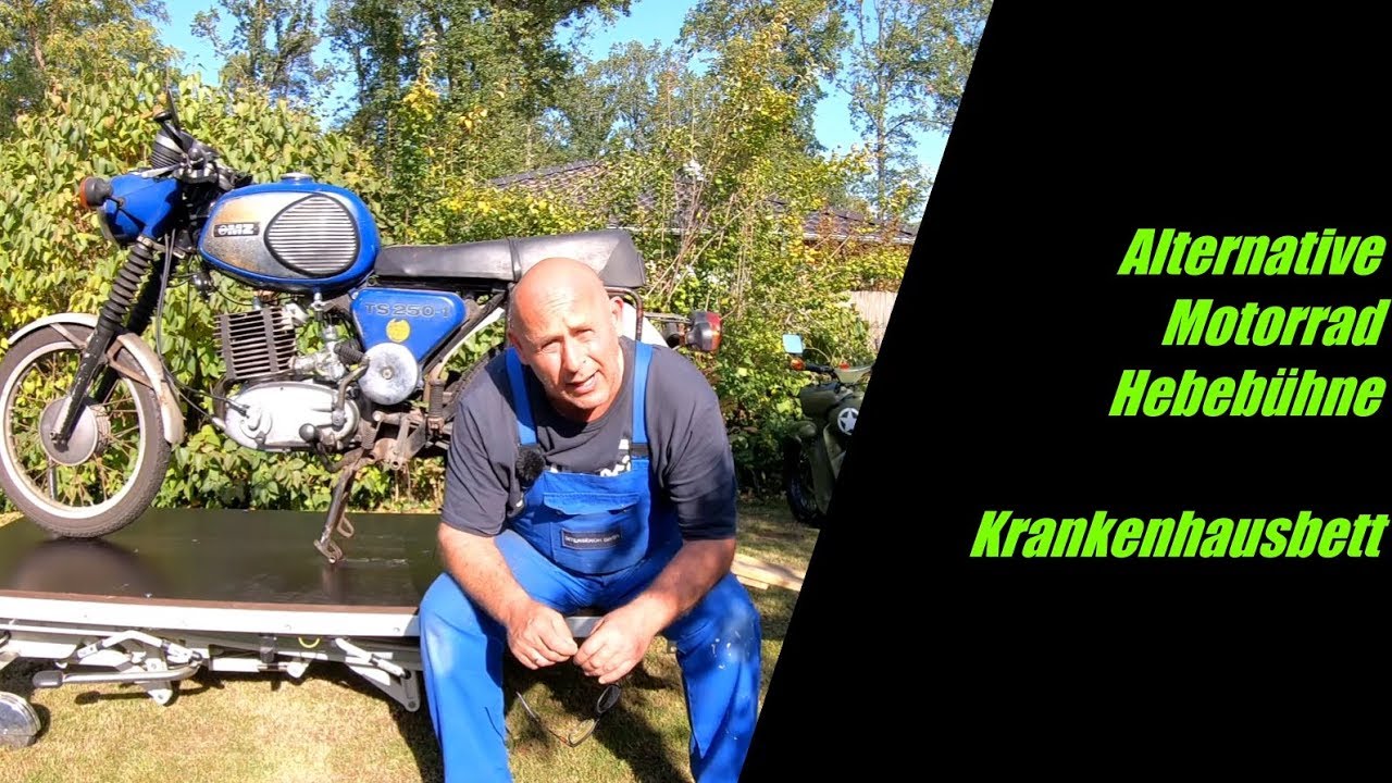 Motorrad Hebebühne selbst bauen || Krankenhausbett vom Schrott