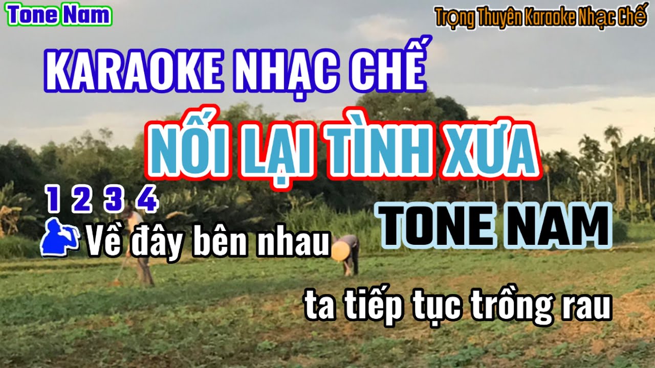 Karaoke Nối Lại Tình Xưa Nhạc Chế Tone Nam “Nhạc Sống”