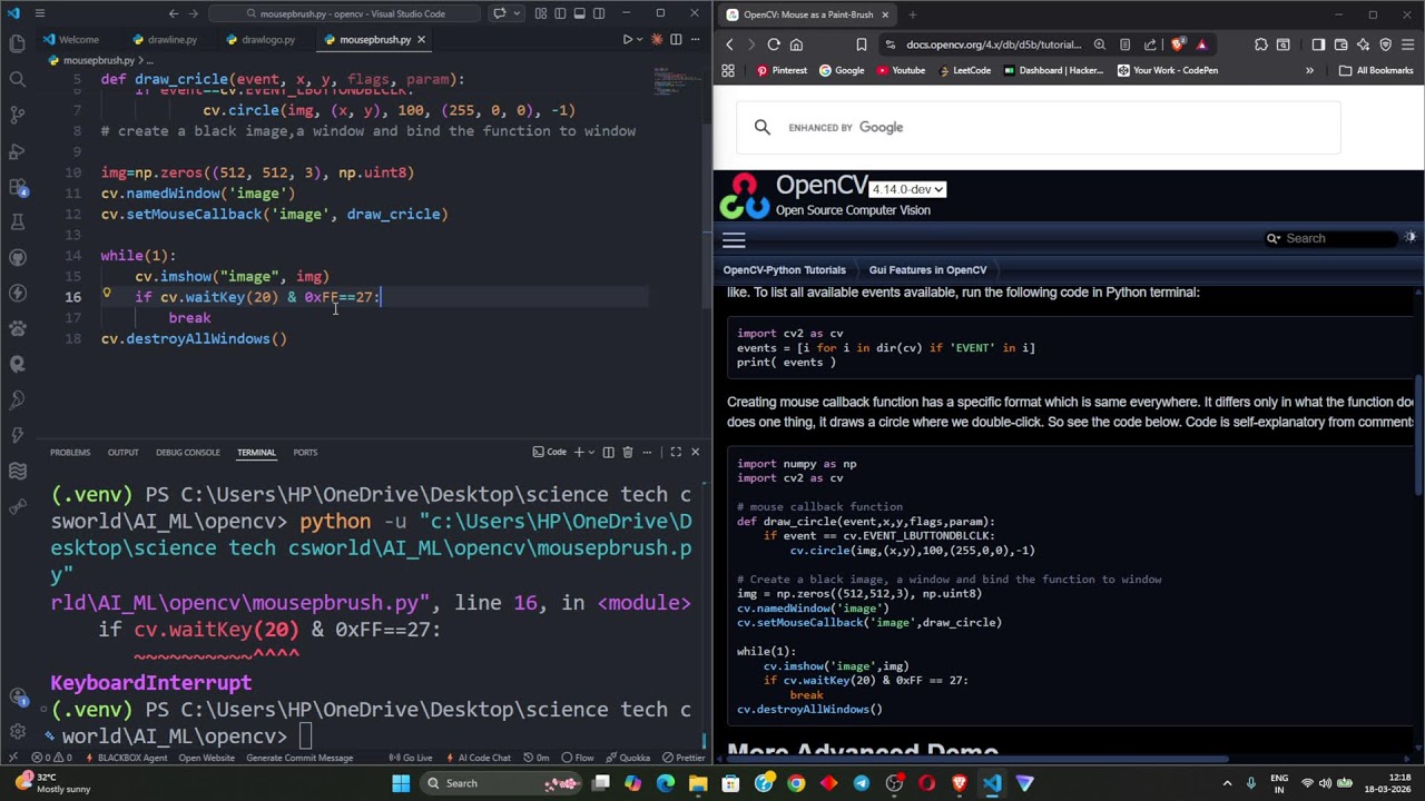 Learning AI From Zero | OpenCV from Scratch |AI Vision Begins |Live Study With Me | Day 38