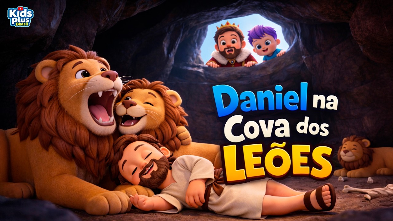 Daniel na Cova dos Leões 🦁✨ | História Bíblica Infantil de Fé e Coragem | Kids Plus Brasil