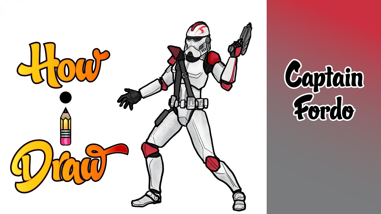 How I Draw CAPTAIN FORDO CLONE TROOPER from STAR WARS | ** how to draw captain fordo step by step **