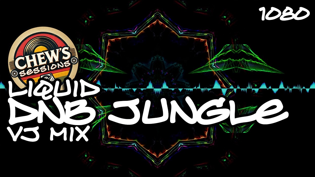 Liquid Jungle / Drum N Bass VJ Visual Mix — Smooth All-Vinyl DJ Set + Trippy Visuals